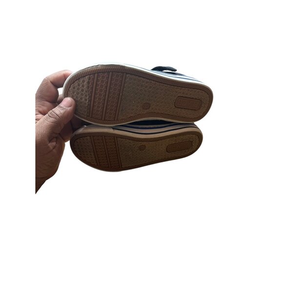 Place Size 13 Kids Navy Blue Low-Top Sneakers  Snap Strap Lace-Up Closure - Picture 6 of 8